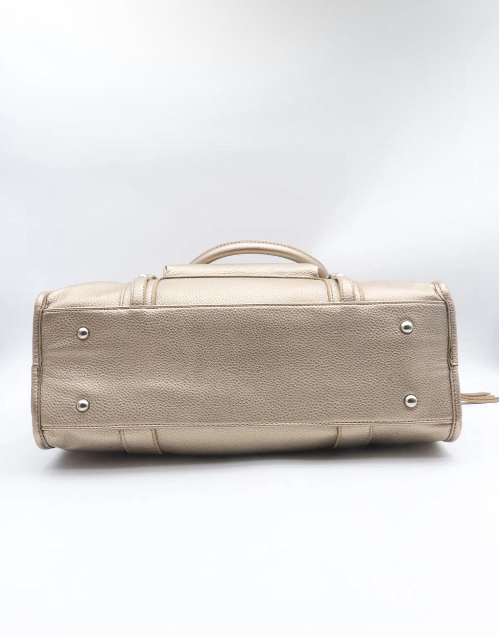 Sac taupe métal doré tendance chic et stylé grand format