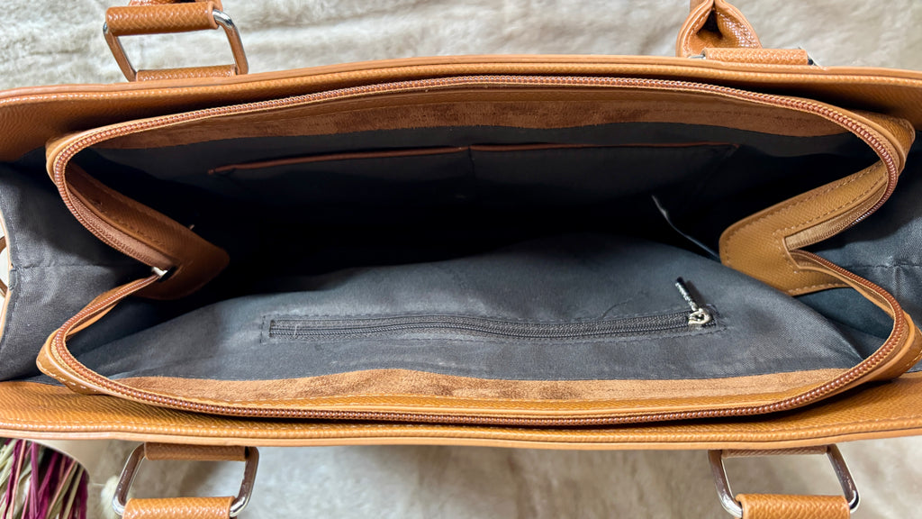 Sac camel cabas Flora & Co neuf avec étiquette – élégant fonctionnel tendance intemporel