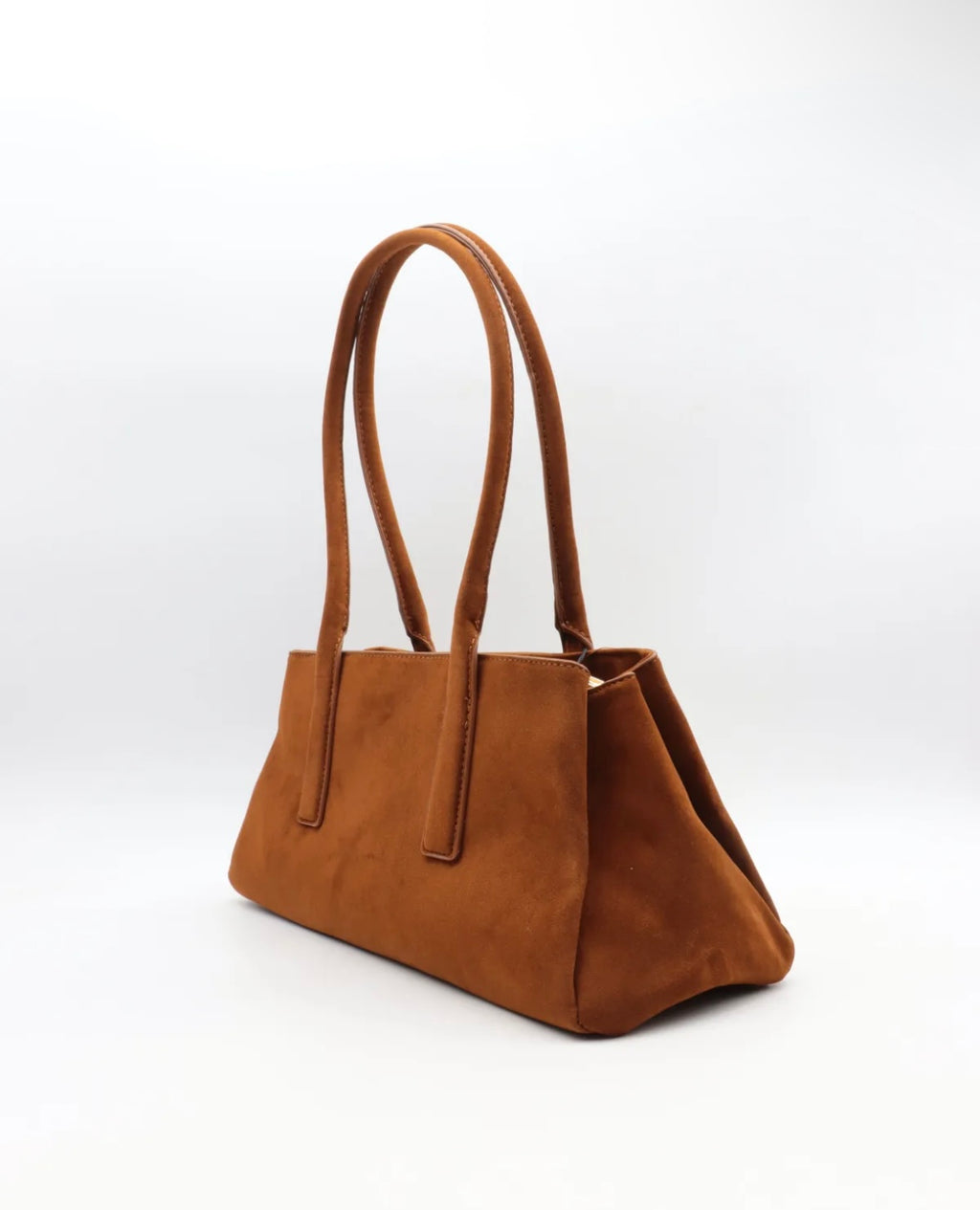 Sac baguette Camel, aspect daim pratique, tendance