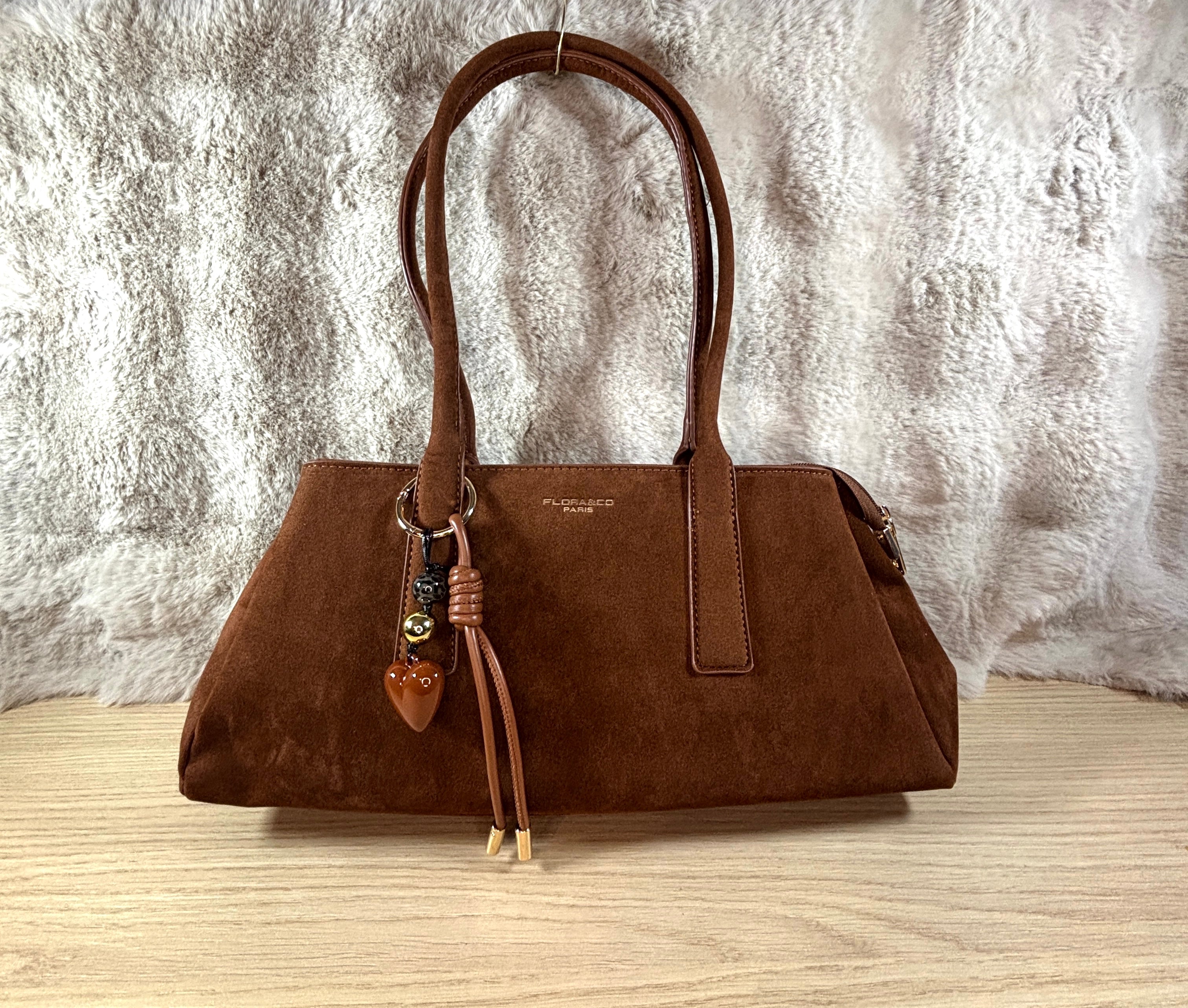 Sac camel suédine effet daim neuf bijou inclus
