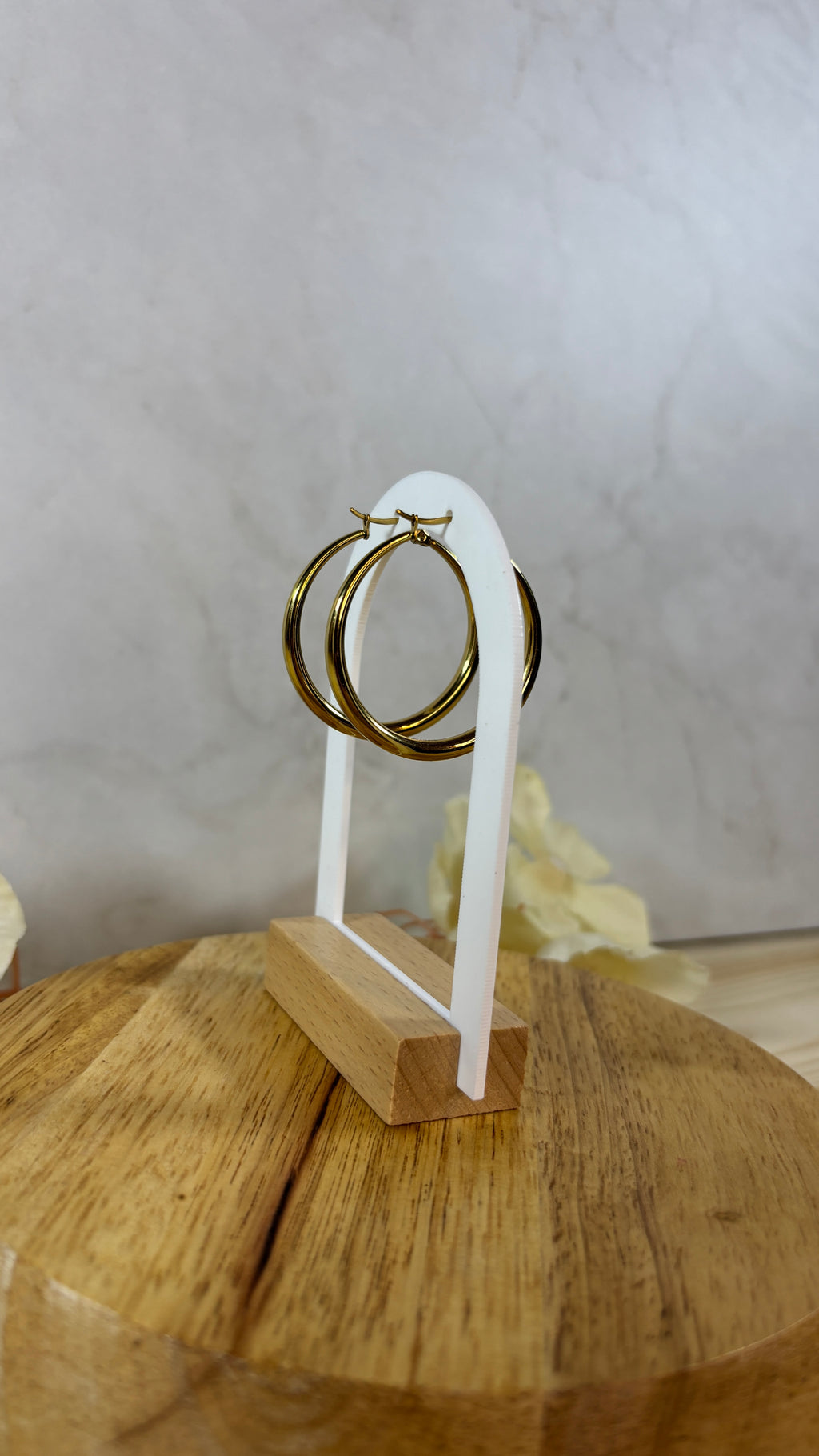 Créoles dorées en acier inoxydable 316 – boucles d’oreilles chic, intemporelles et hypoallergéniques