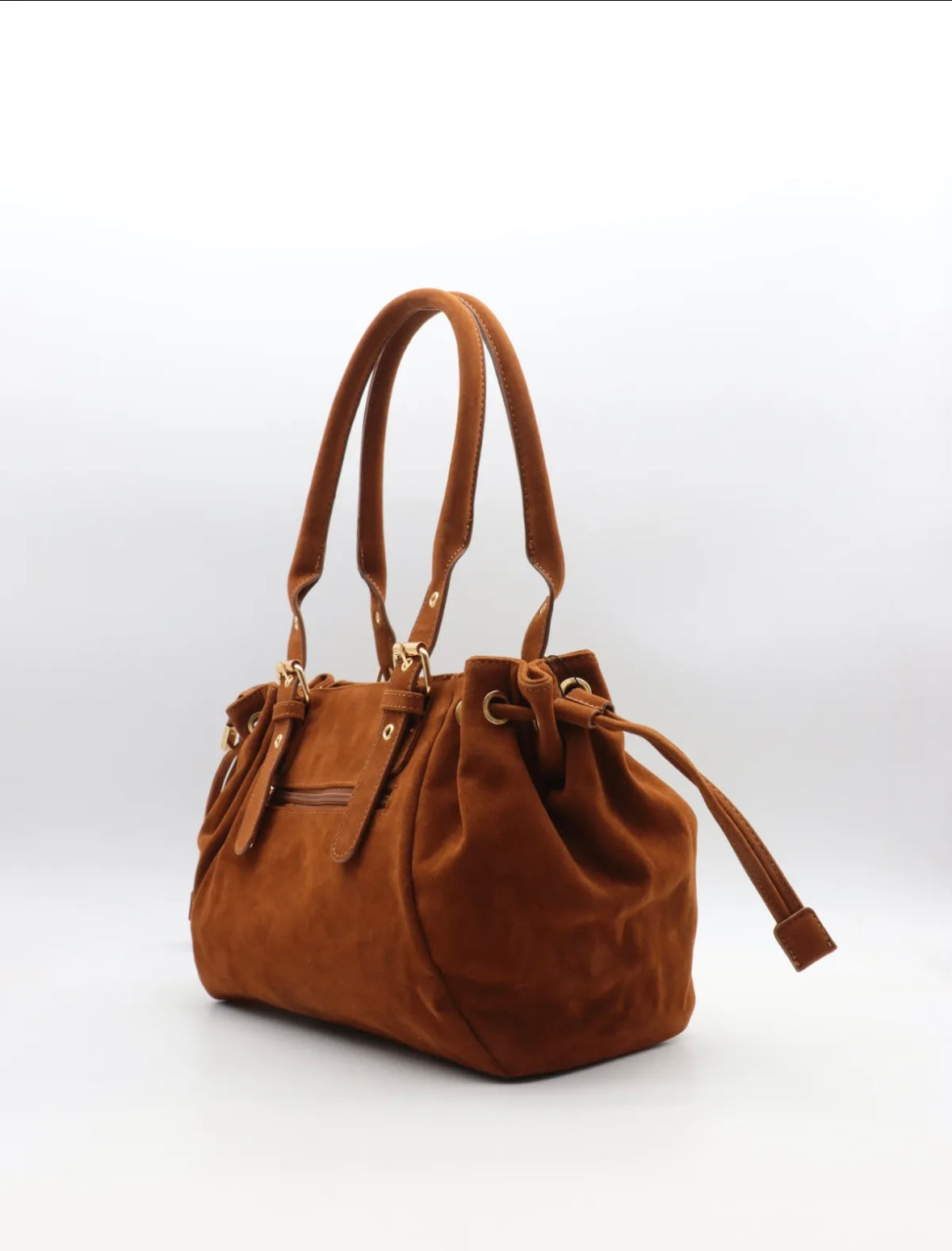 Sac camel suédine chic multi-poches idée cadeau neuf miniprix