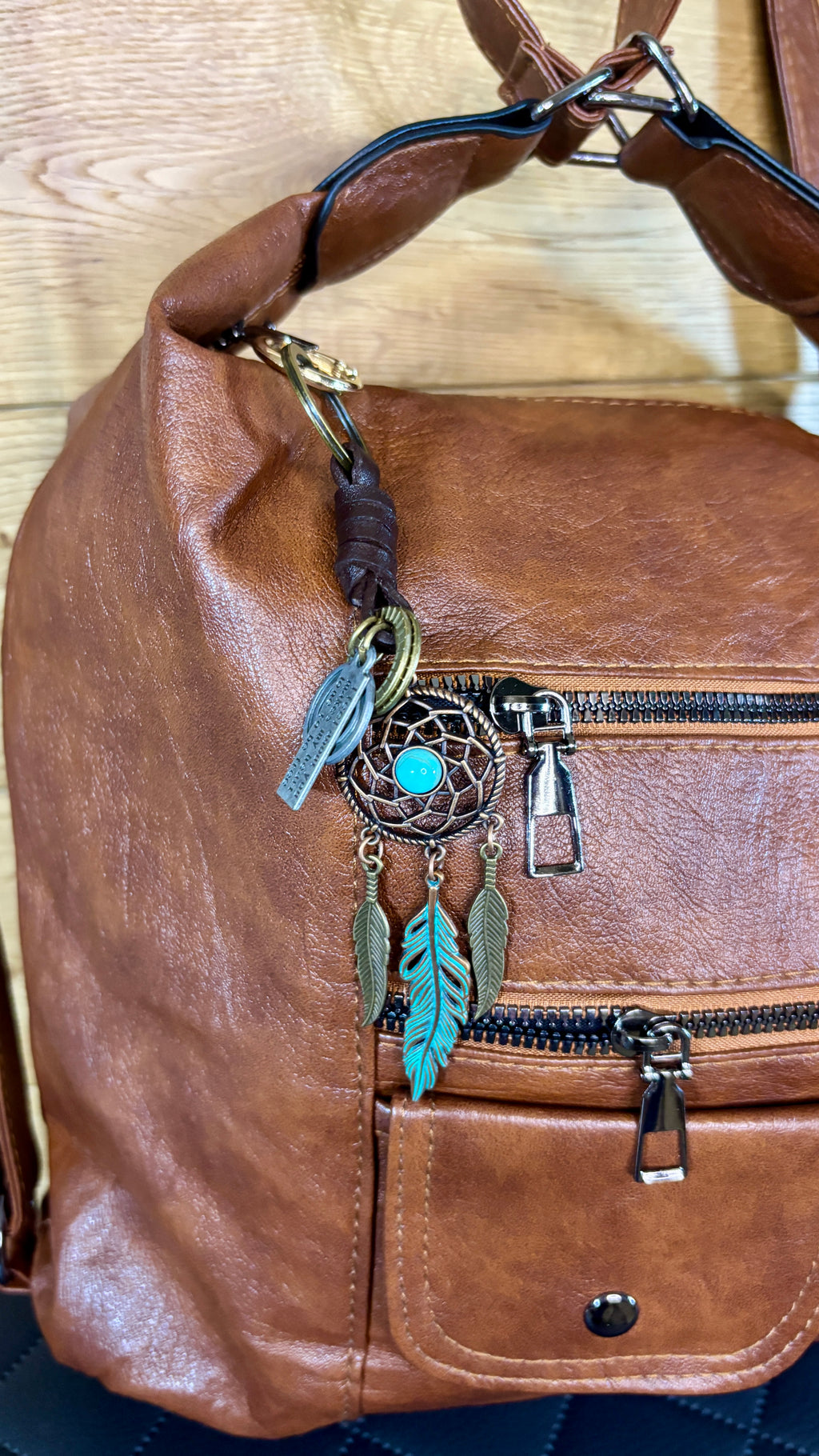 Sac à main marron convertible en sac à dos grande capacité neuf