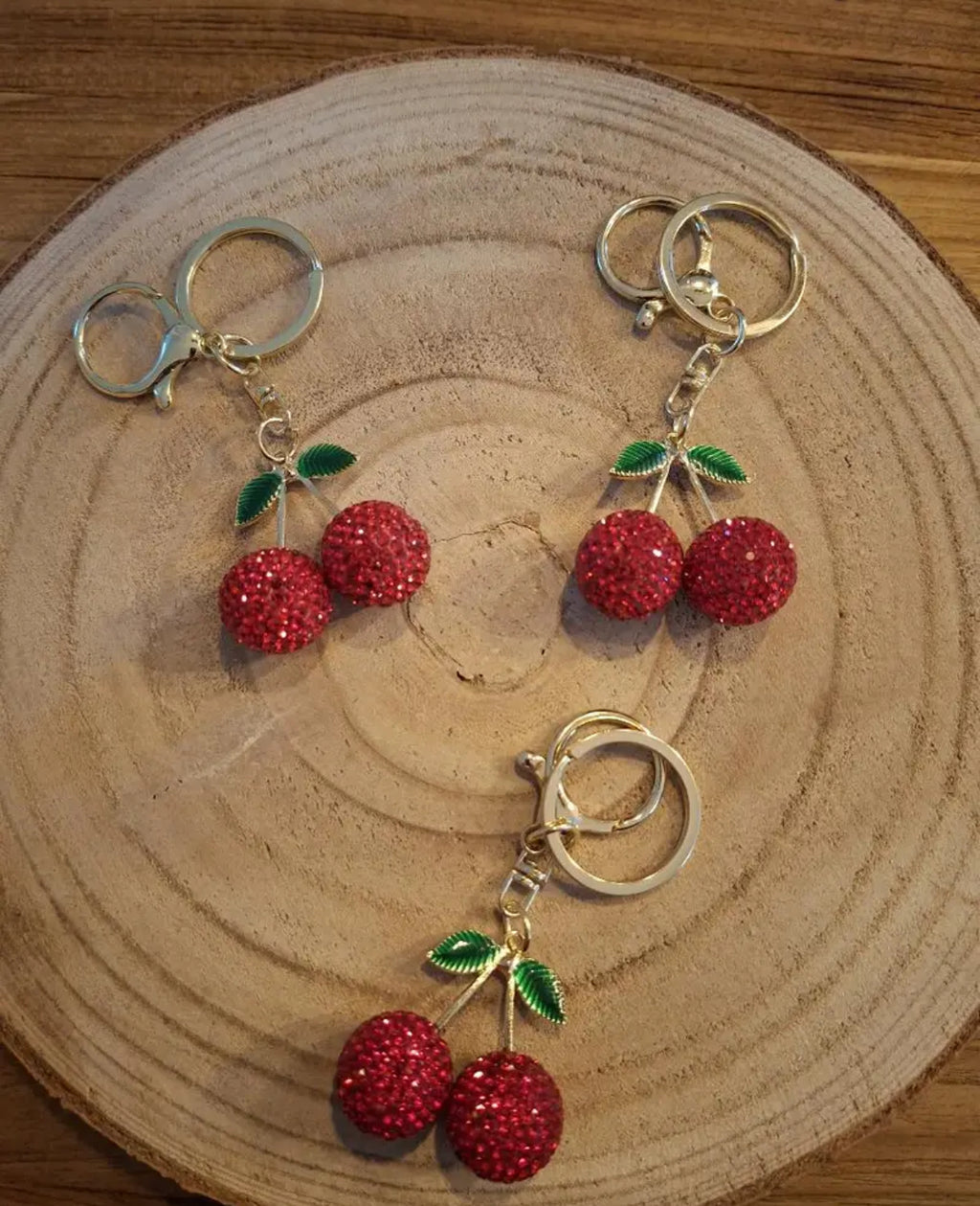 Porte-clés cerises 🍒 à strass